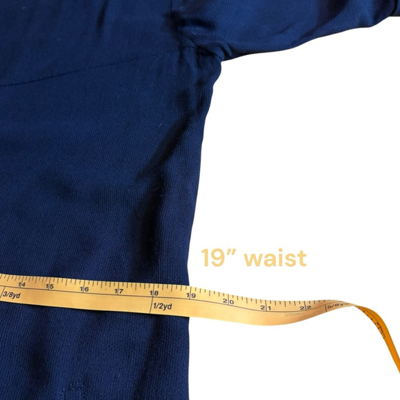 A.P.C. Rue Madame Paris Navy Crepe Dress Pockets, S - Picture 13 of 16